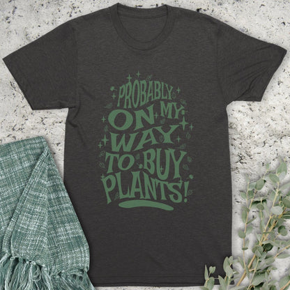 Stepping Green T-Shirt On My Way To Buy Plants Organic T-Shirt