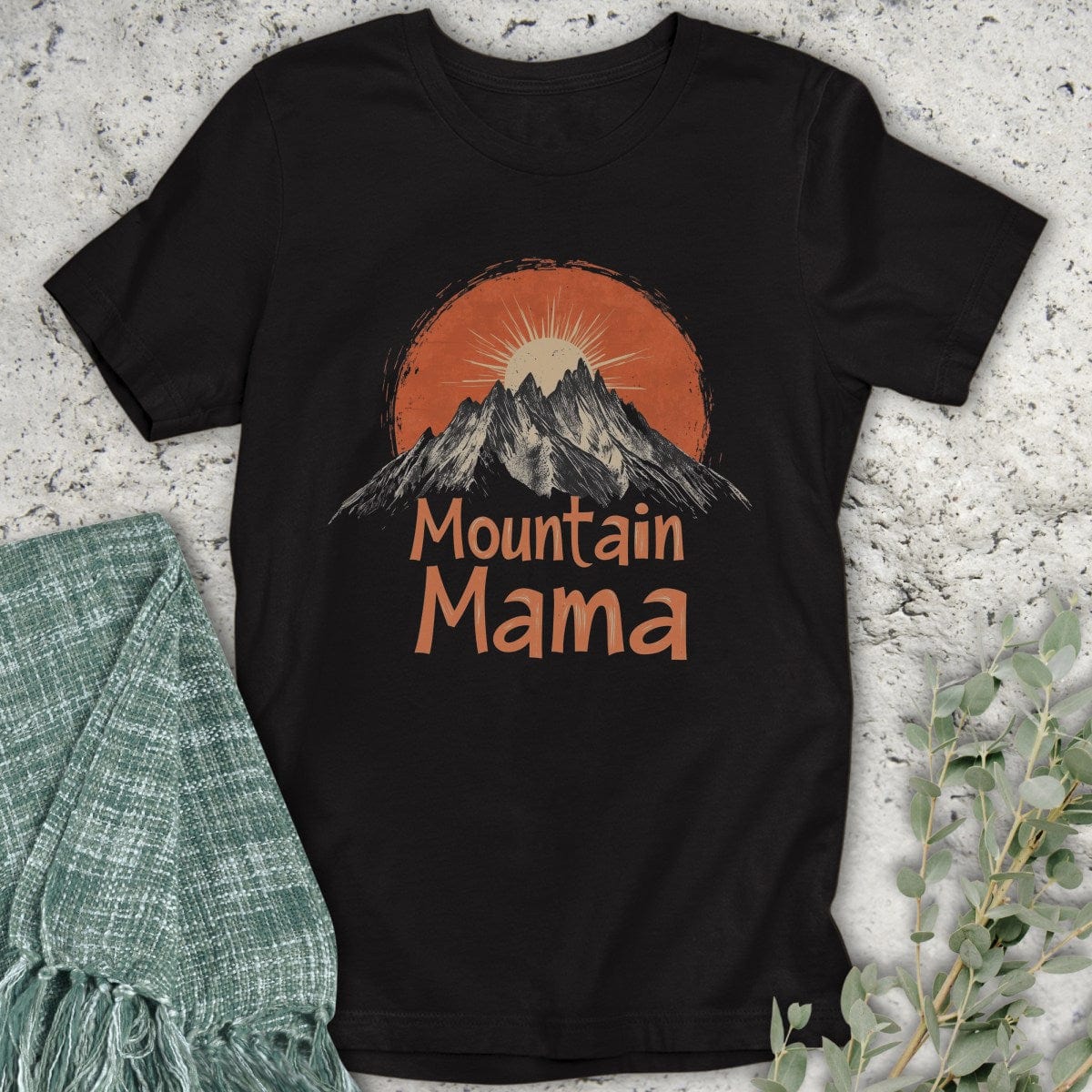 Stepping Green T-Shirt Orange Mountain Mama T-Shirt