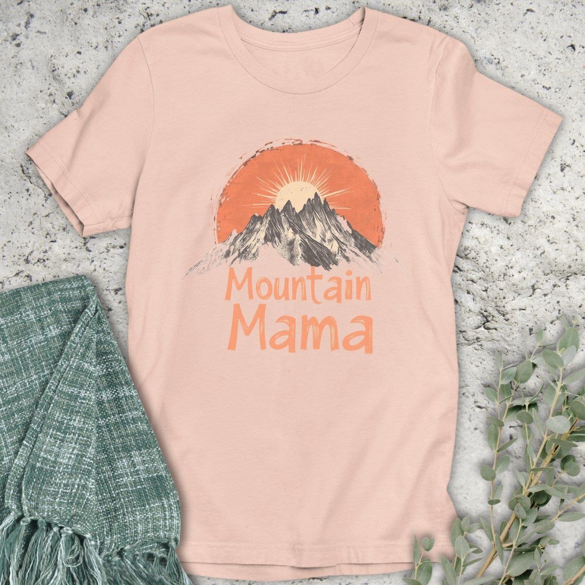 Stepping Green T-Shirt Orange Mountain Mama T-Shirt