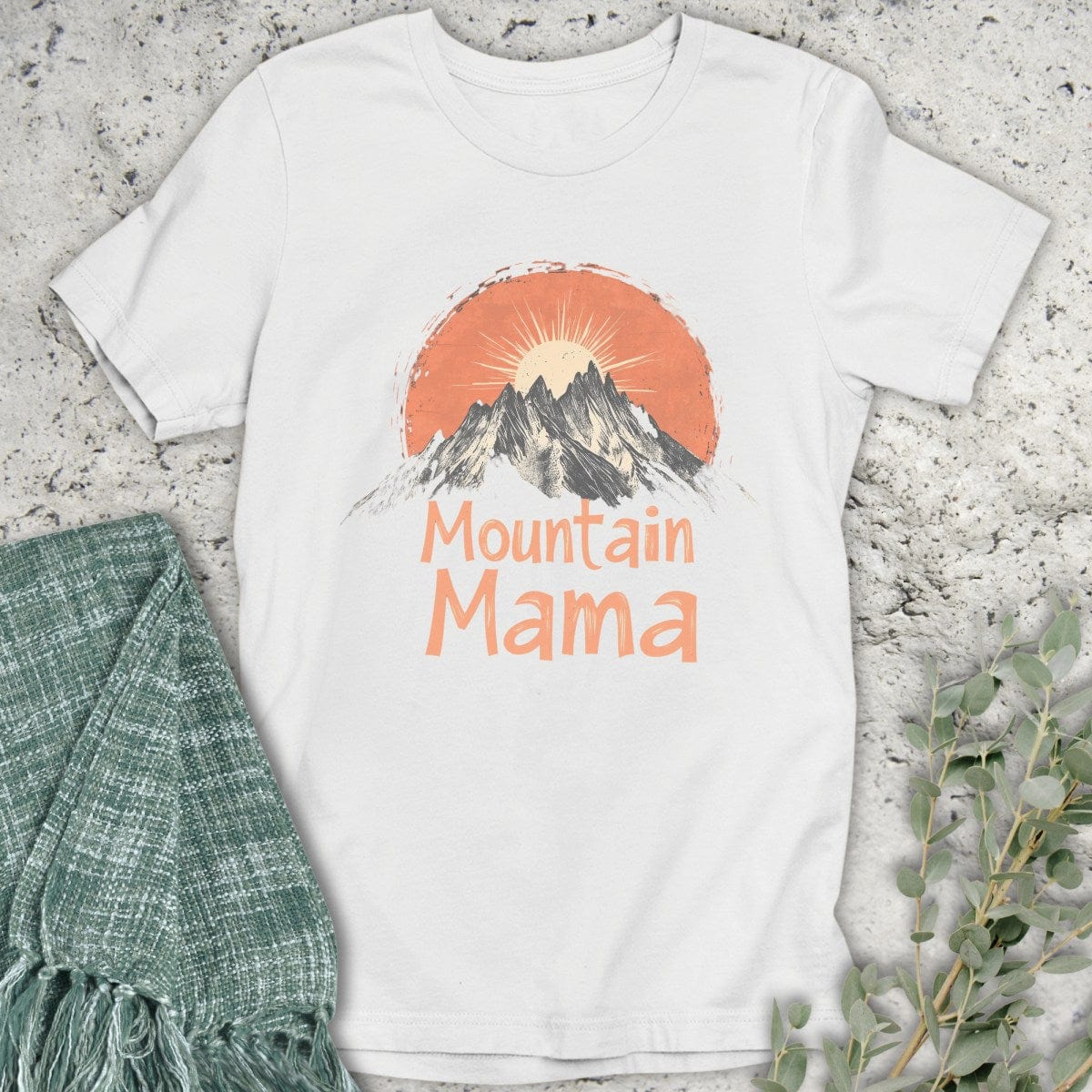 Stepping Green T-Shirt Orange Mountain Mama T-Shirt