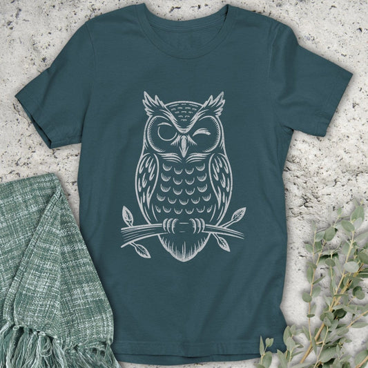 Stepping Green T-Shirt Owl Wink T-Shirt