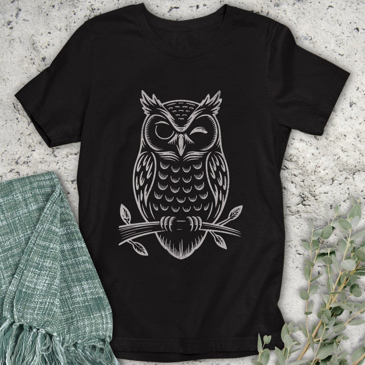 Stepping Green T-Shirt Owl Wink T-Shirt