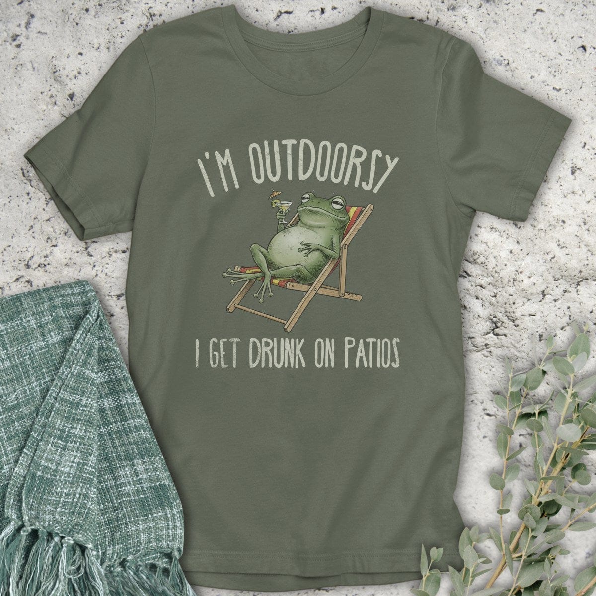 Stepping Green T-Shirt Patio Outdoorsy Organic T-Shirt