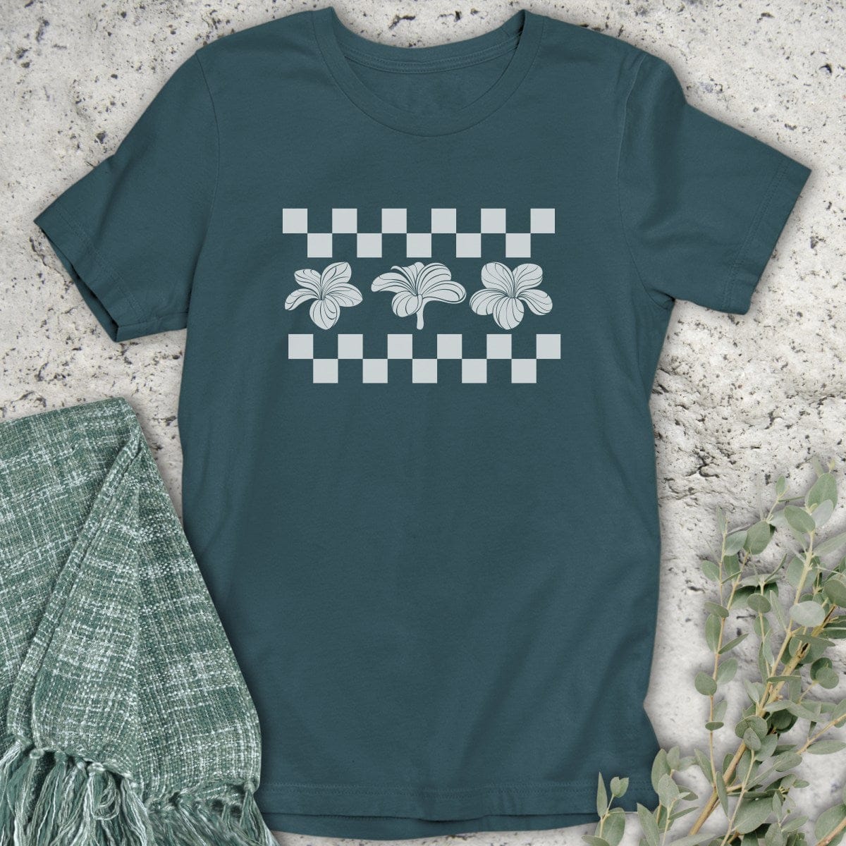 Stepping Green T-Shirt Plumeria Organic T-Shirt