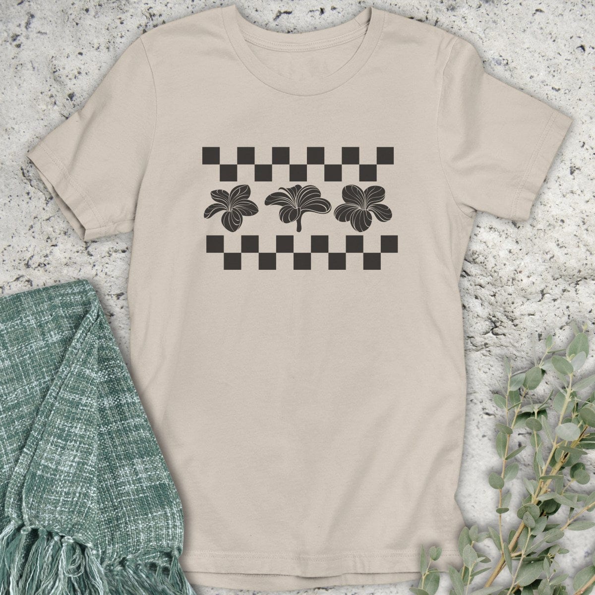 Stepping Green T-Shirt Plumeria T-Shirt