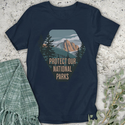 Stepping Green T-Shirt Protect National Parks Badge T-Shirt