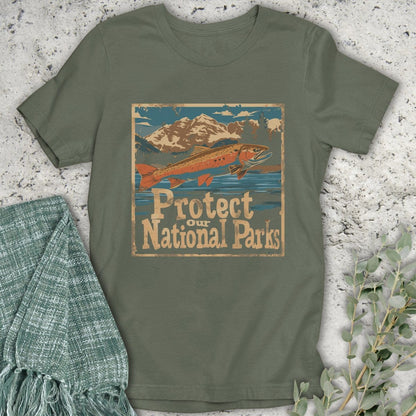 Stepping Green T-Shirt Protect National Parks Fish T-Shirt