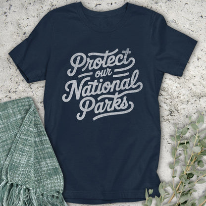 Stepping Green T-Shirt Protect National Parks Script T-Shirt