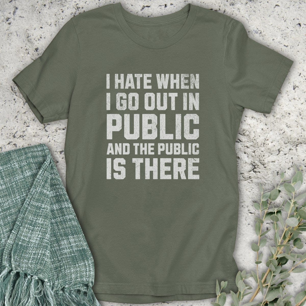 Stepping Green T-Shirt Public In Public T-Shirt