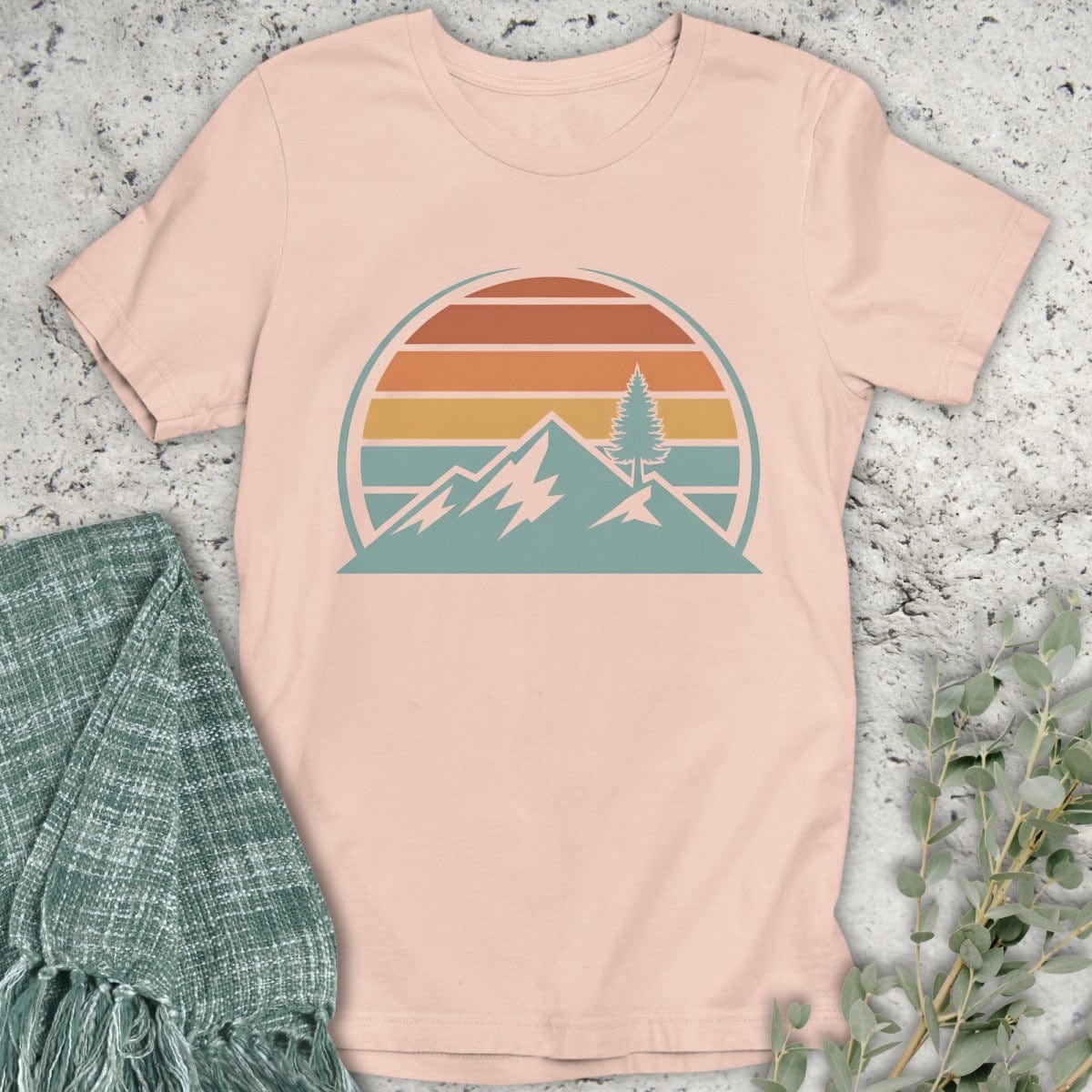 Stepping Green T-Shirt Rainbow Mountain T-Shirt