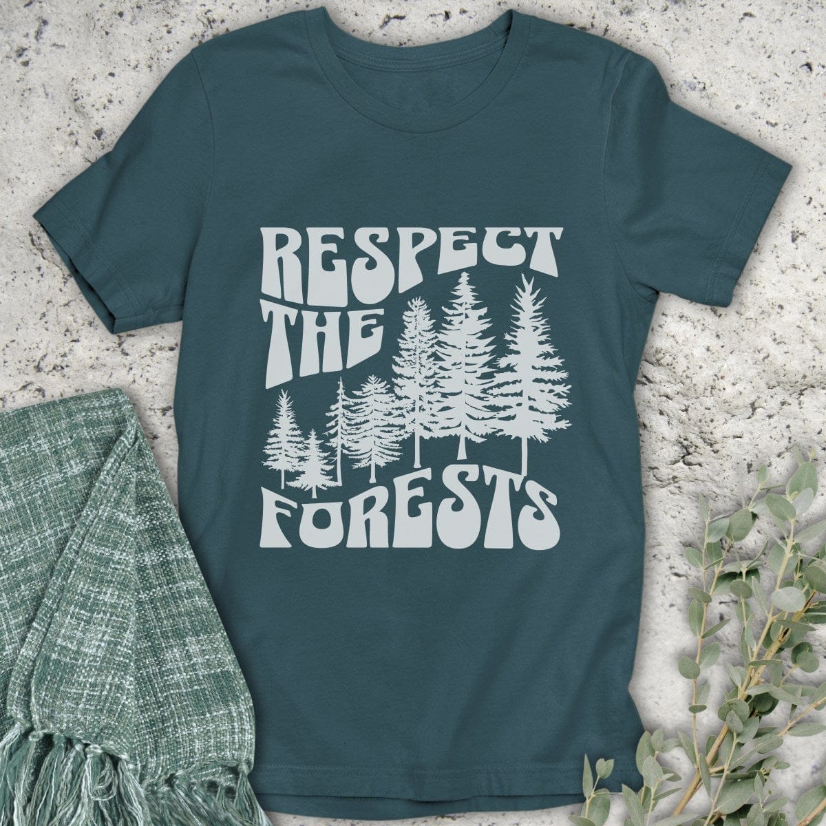 Stepping Green T-Shirt Respect The Forests Organic T-Shirt