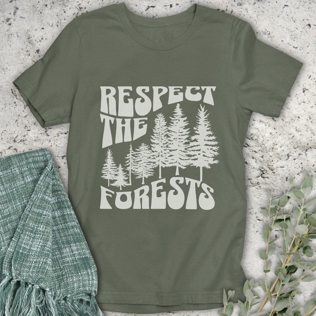 Stepping Green T-Shirt Respect The Forests T-Shirt