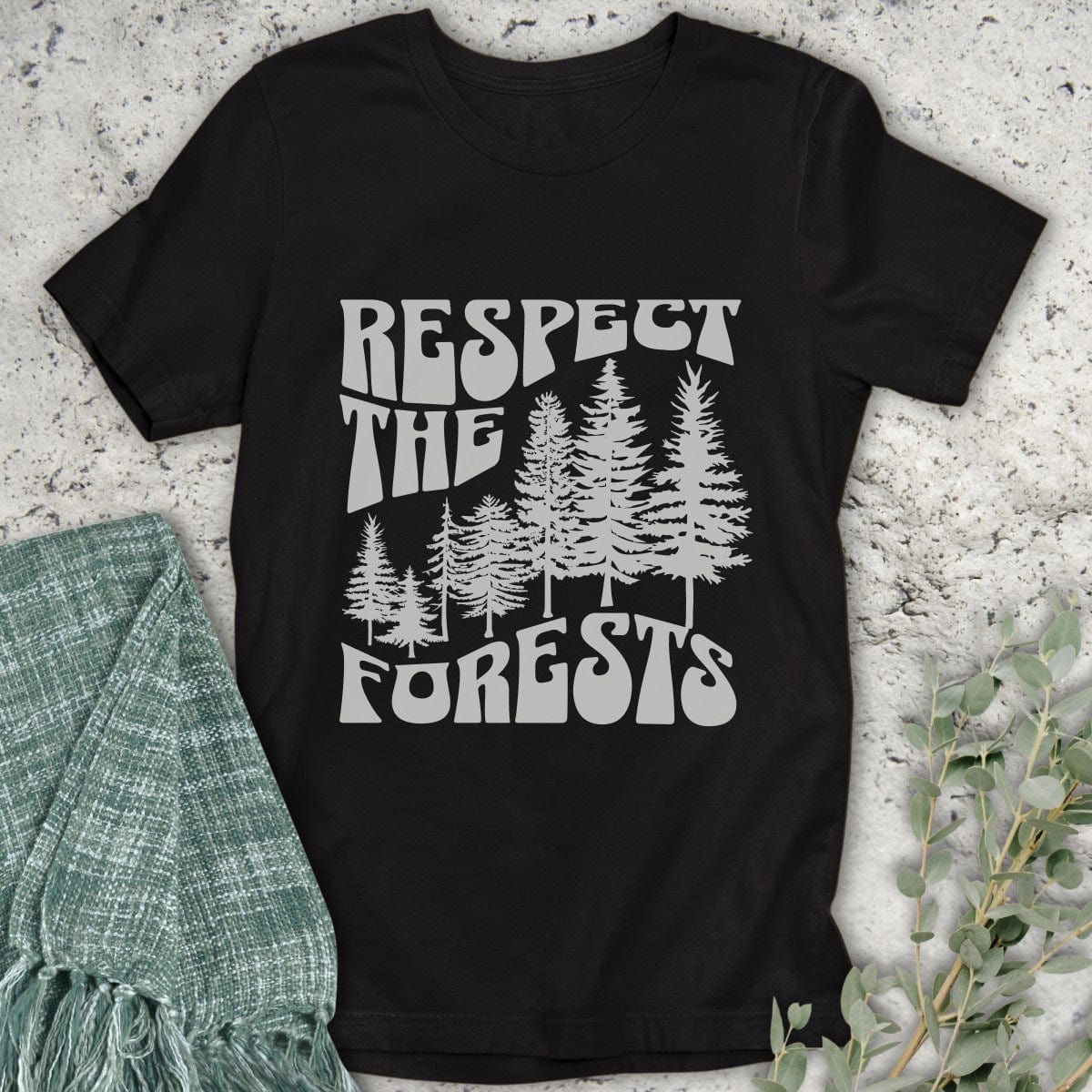 Stepping Green T-Shirt Respect The Forests T-Shirt
