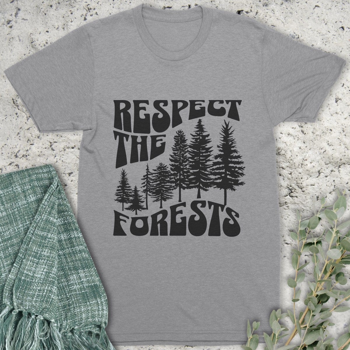 Stepping Green T-Shirt Respect The Forests T-Shirt