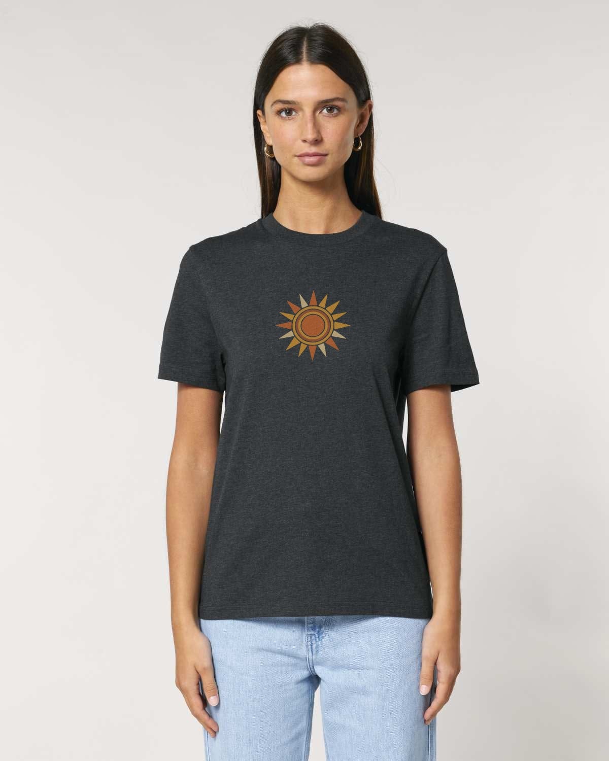 Stepping Green T-Shirt Retro Sun Organic T-Shirt
