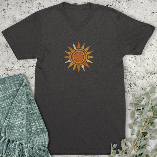Stepping Green T-Shirt Retro Sun Organic T-Shirt