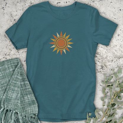 Stepping Green T-Shirt Retro Sun T-Shirt