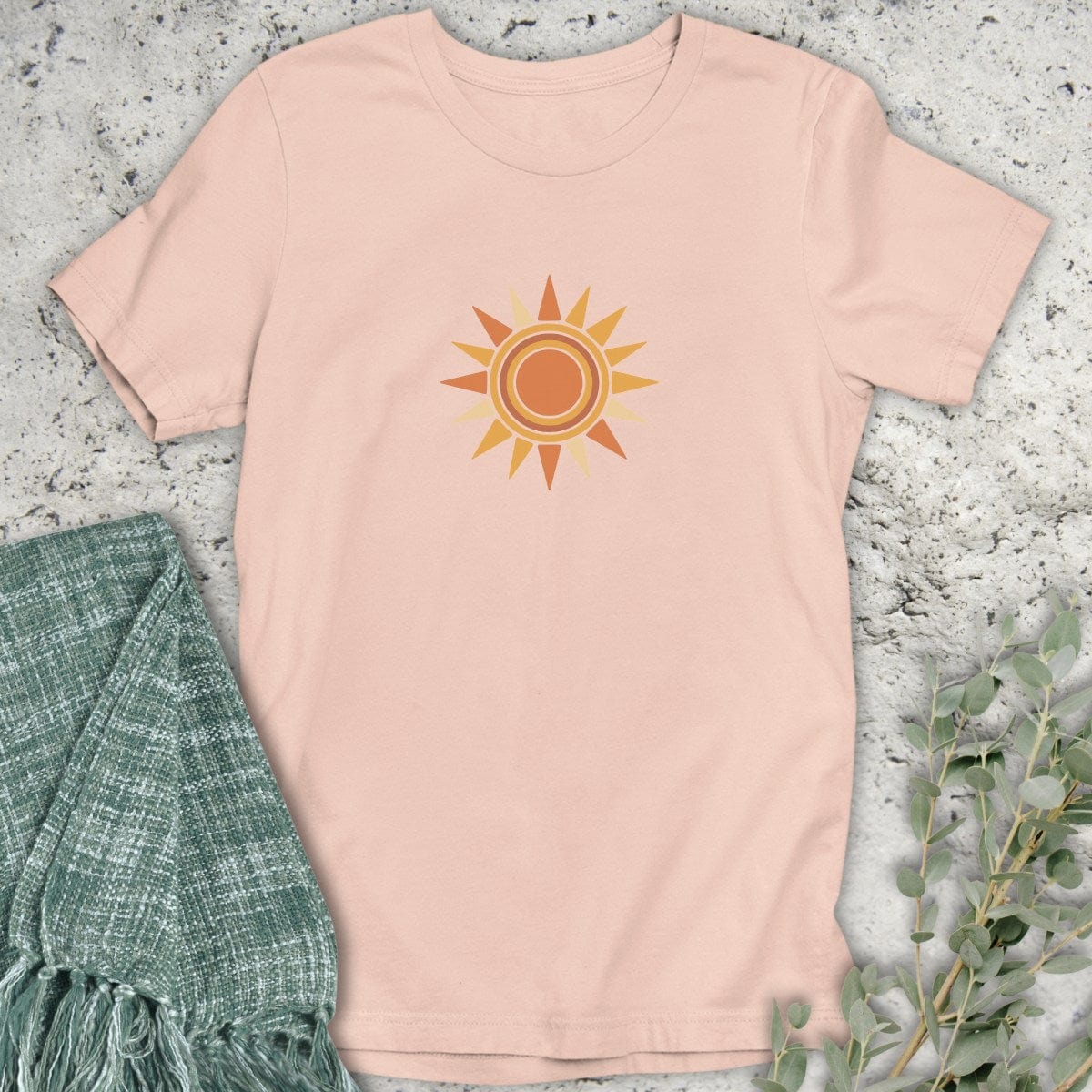 Stepping Green T-Shirt Retro Sun T-Shirt
