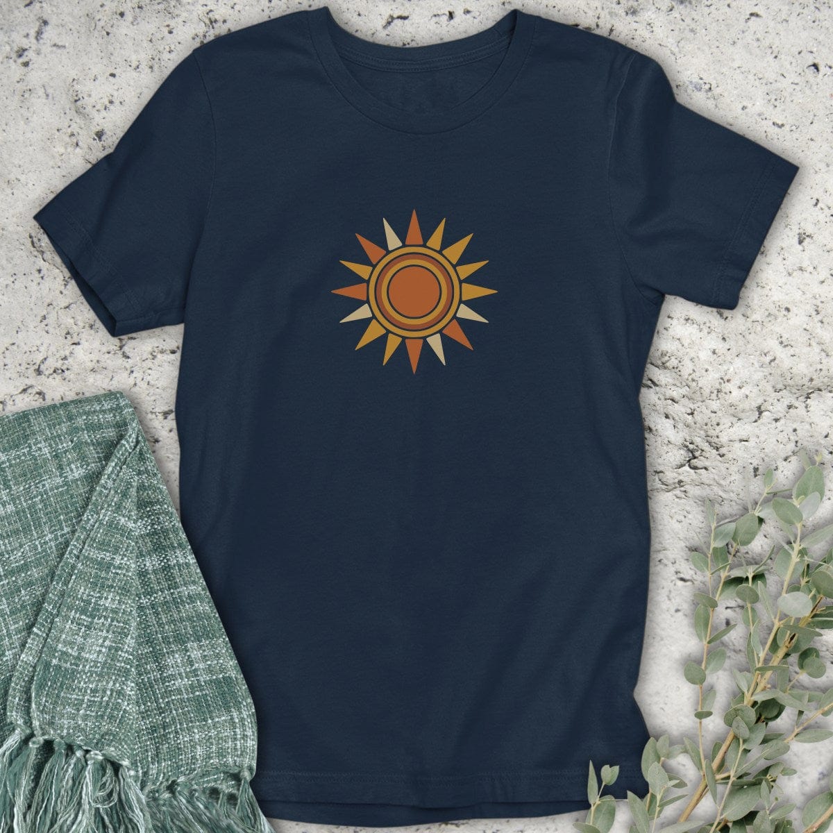 Stepping Green T-Shirt Retro Sun T-Shirt