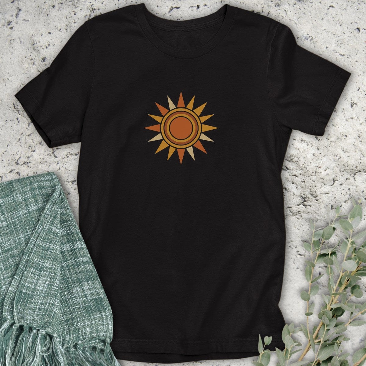 Stepping Green T-Shirt Retro Sun T-Shirt