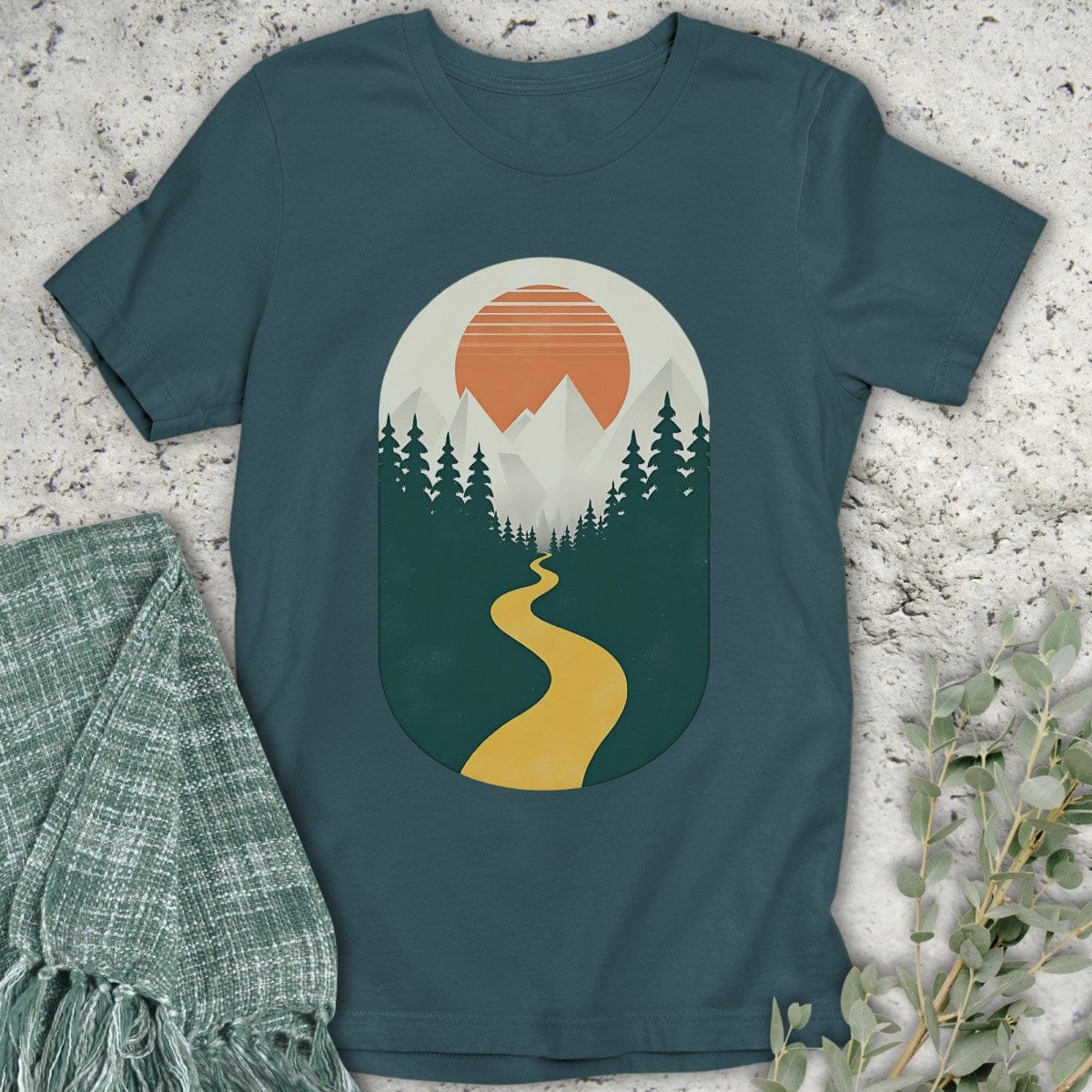 Stepping Green T-Shirt Retro Trail Organic T-Shirt