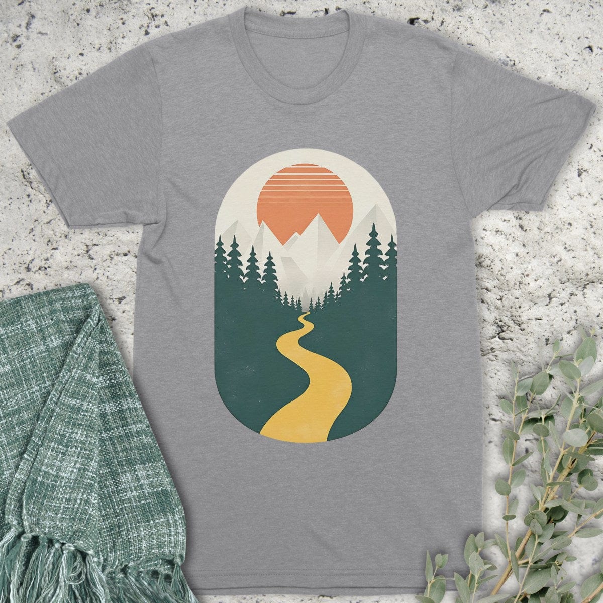 Stepping Green T-Shirt Retro Trail T-Shirt