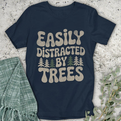 Stepping Green T-Shirt Retro Tree Distraction T-Shirt