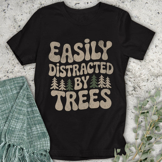Stepping Green T-Shirt Retro Tree Distraction T-Shirt