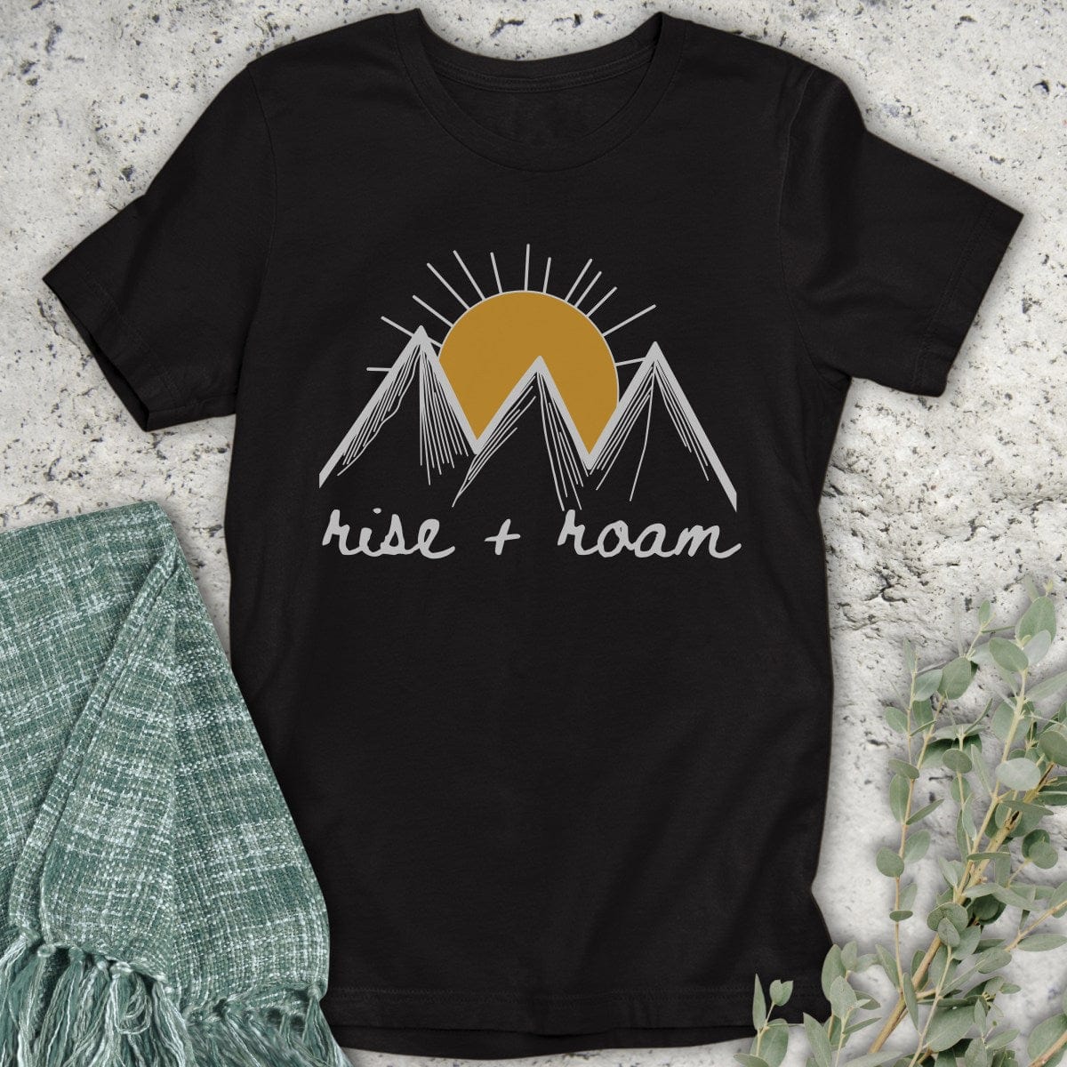 Stepping Green T-Shirt Rise and Roam T-Shirt