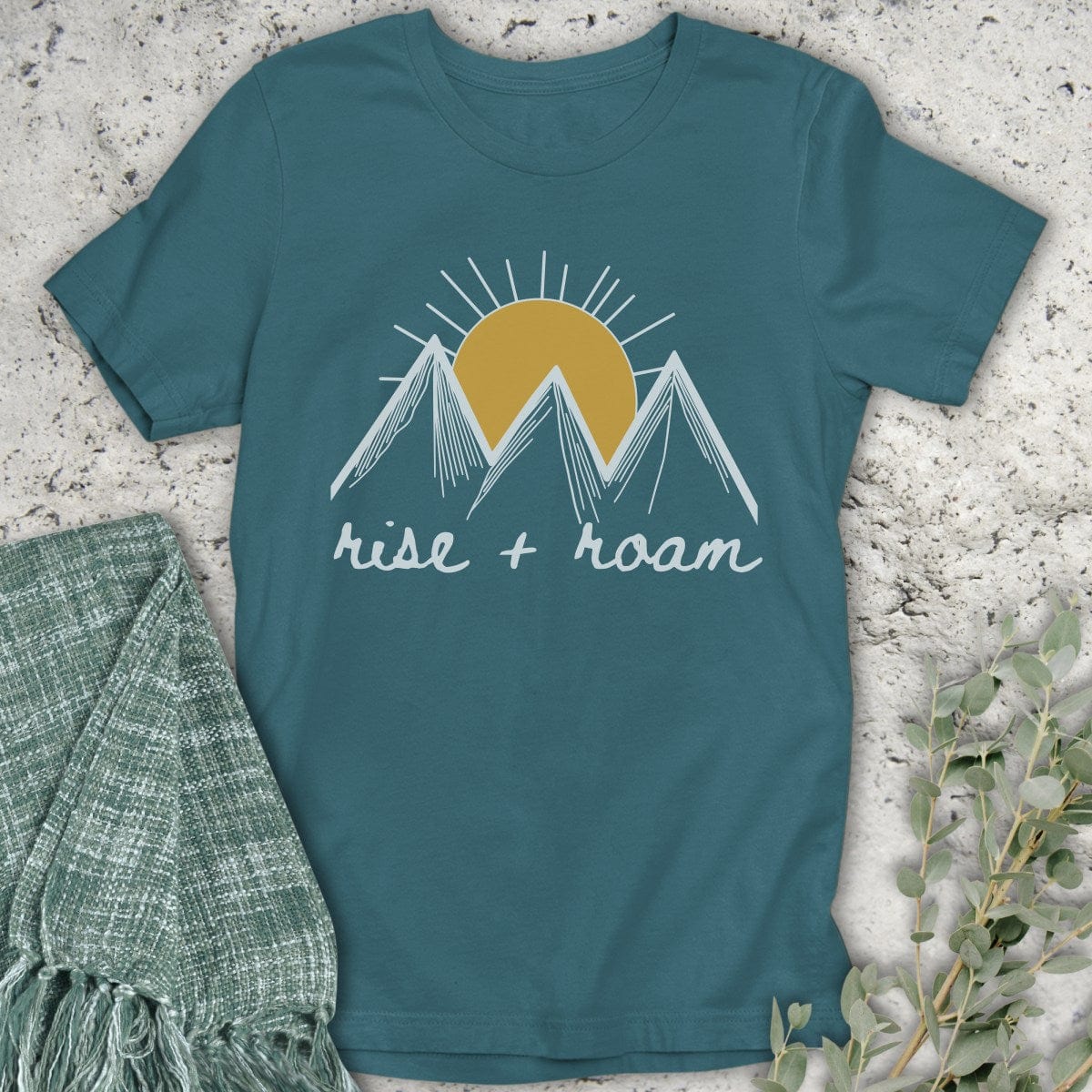 Stepping Green T-Shirt Rise and Roam T-Shirt