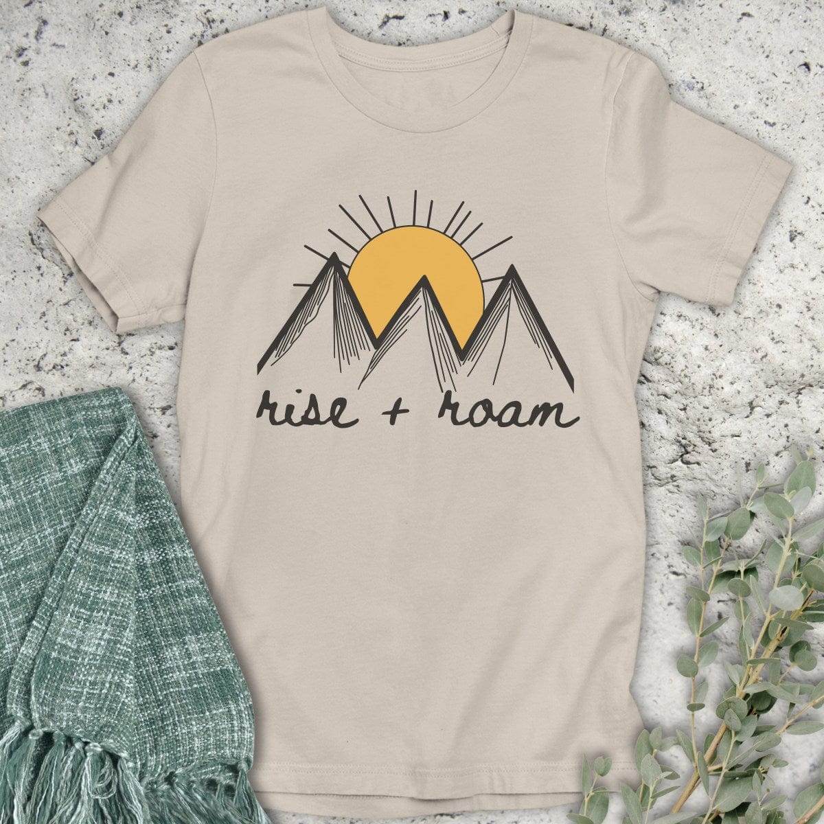 Stepping Green T-Shirt Rise and Roam T-Shirt