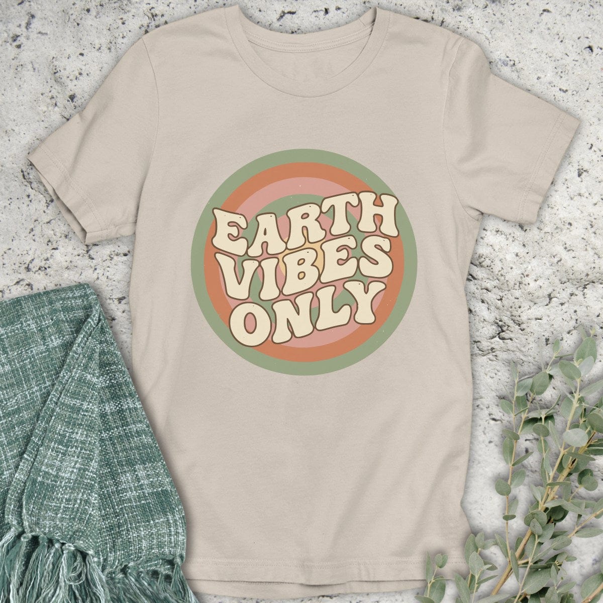 Stepping Green T-Shirt Rooted Earth Vibes T-Shirt