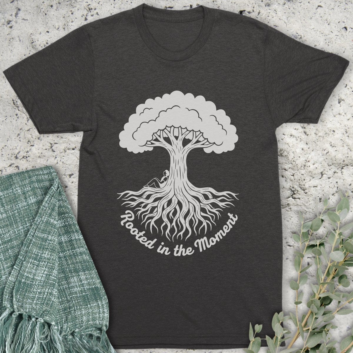 Stepping Green T-Shirt Rooted in the Moment Organic T-Shirt