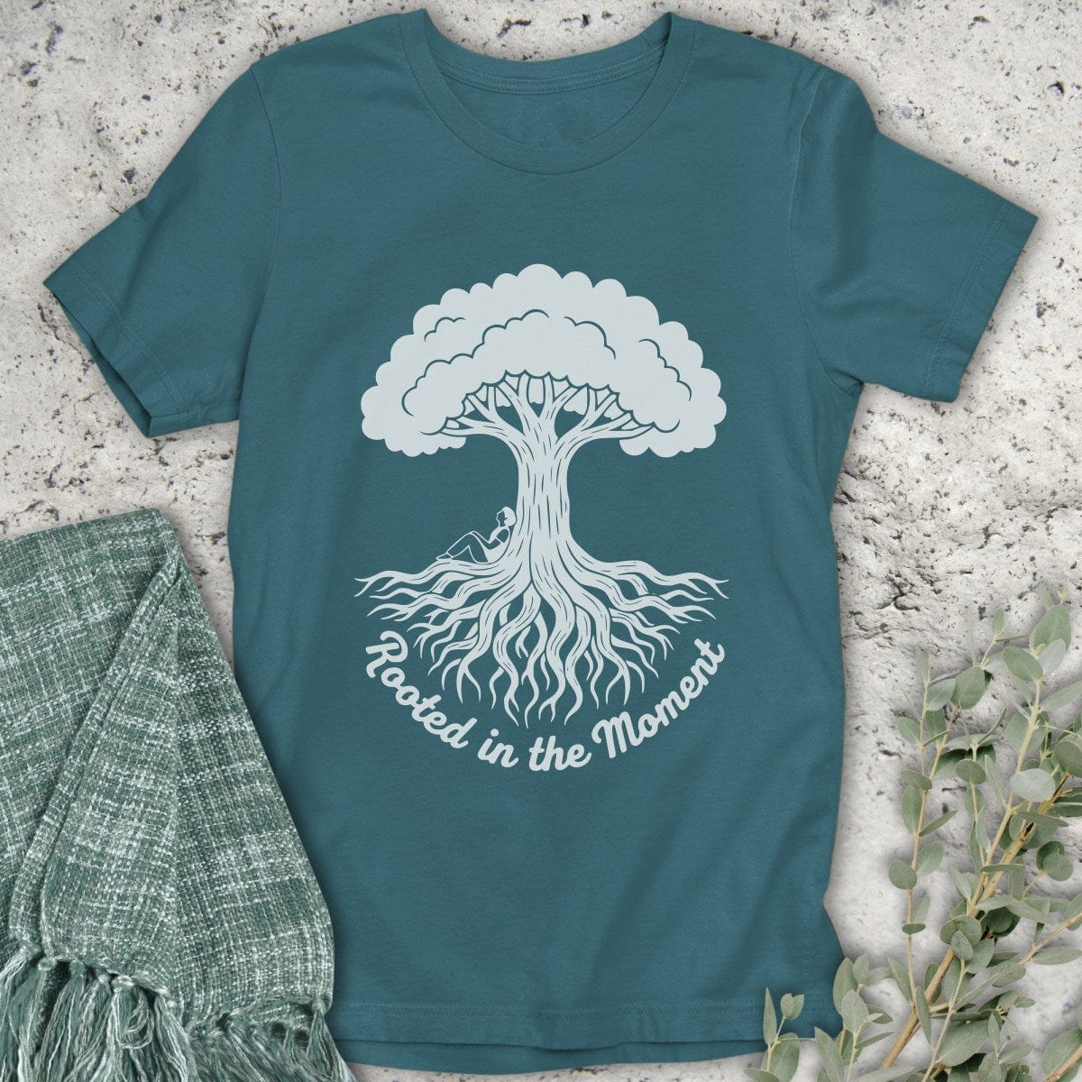 Stepping Green T-Shirt Rooted in the Moment T-Shirt