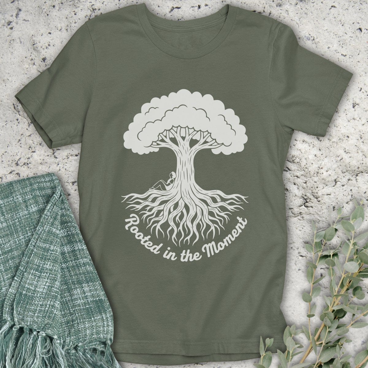 Stepping Green T-Shirt Rooted in the Moment T-Shirt