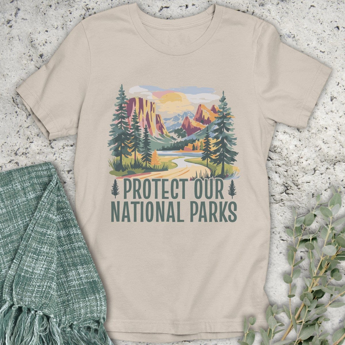 Stepping Green T-Shirt Scenic Protect National Parks T-Shirt