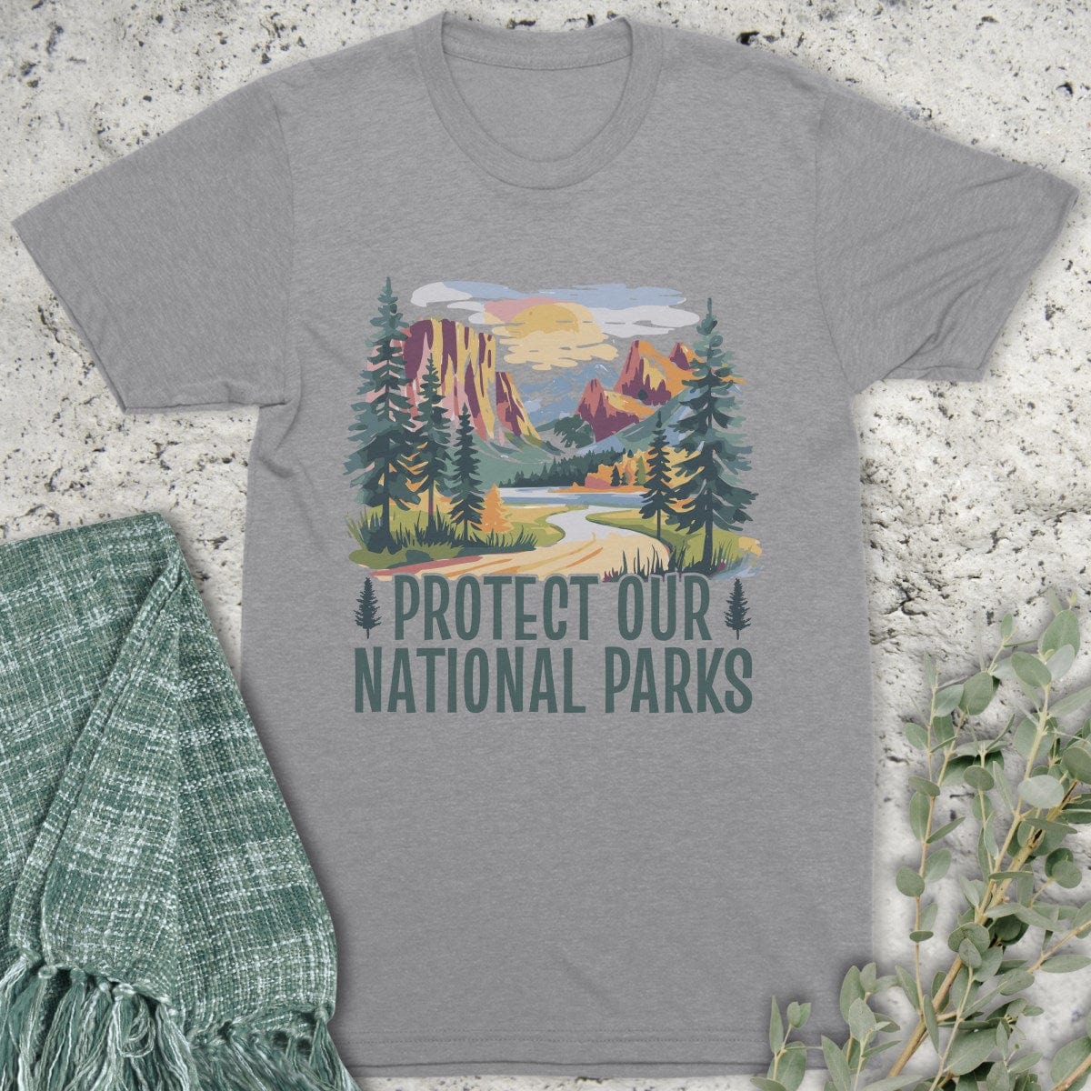 Stepping Green T-Shirt Scenic Protect National Parks T-Shirt