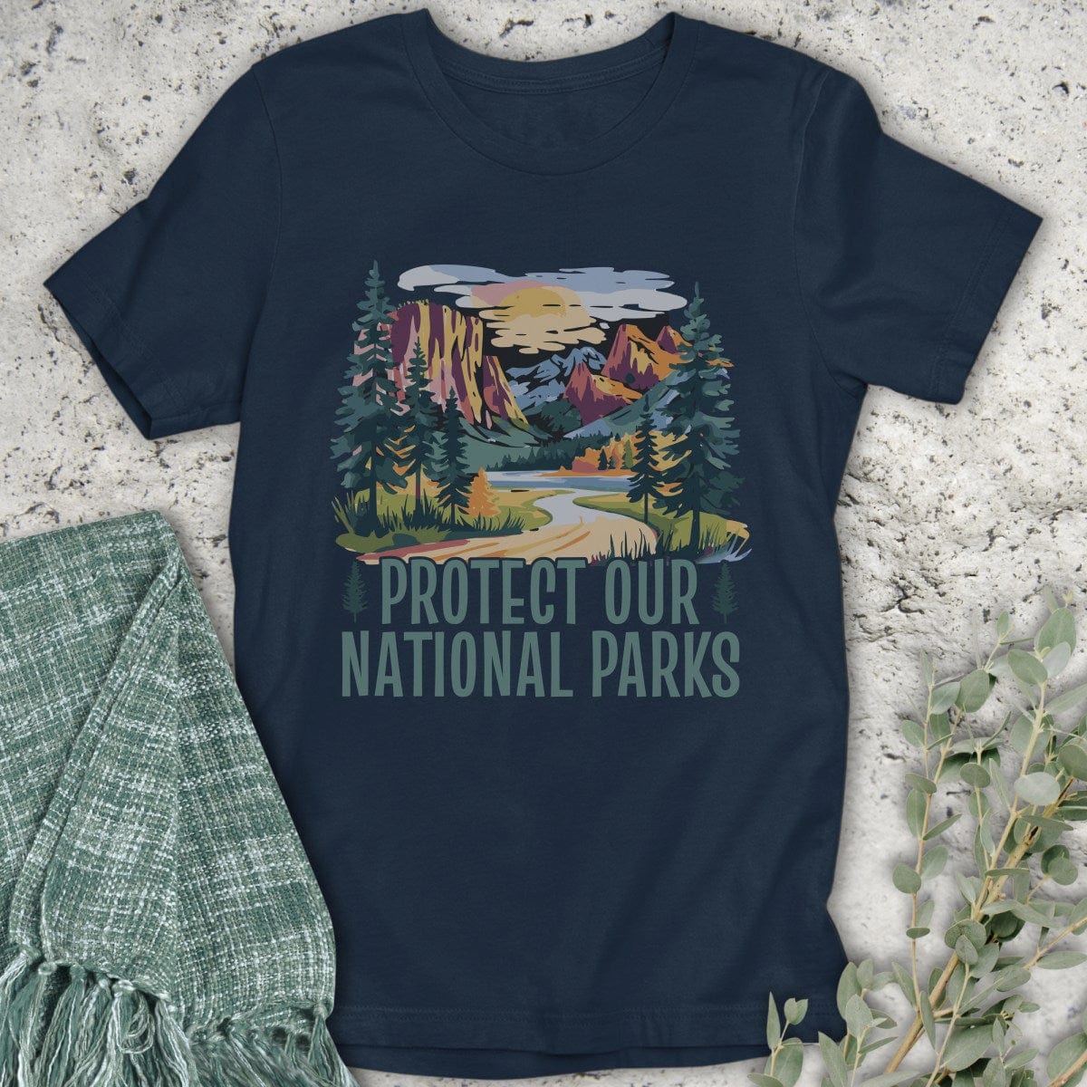 Stepping Green T-Shirt Scenic Protect National Parks T-Shirt
