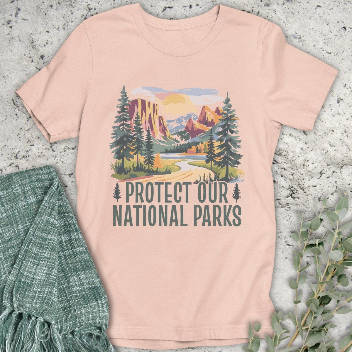 Stepping Green T-Shirt Scenic Protect National Parks T-Shirt