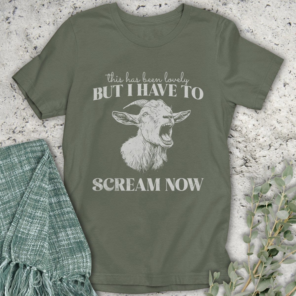Stepping Green T-Shirt Screaming Goat Organic T-Shirt