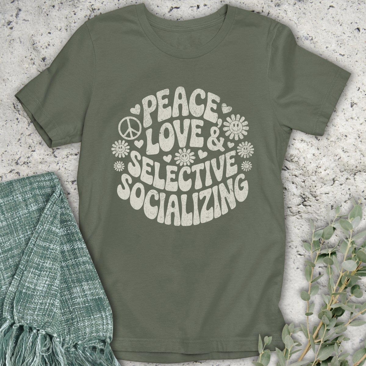 Stepping Green T-Shirt Selective Socializing T-Shirt