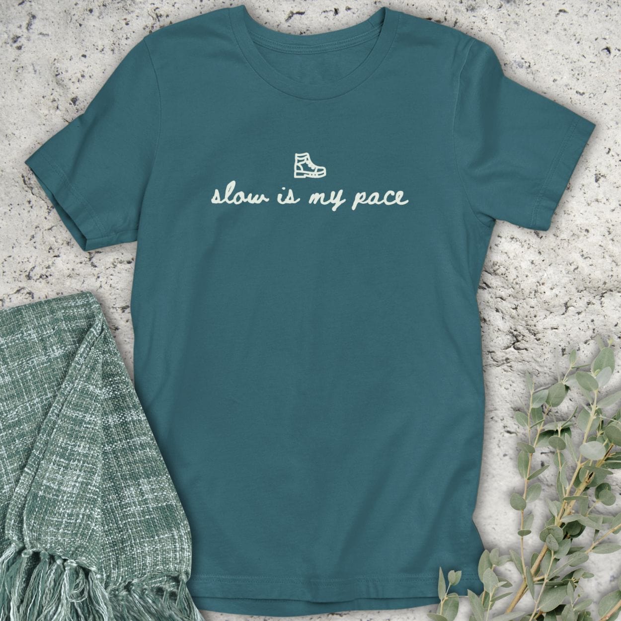 Stepping Green T-Shirt Slow Is My Pace T-Shirt