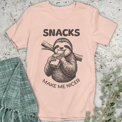 Stepping Green T-Shirt Snacks Make Me Nicer T-Shirt