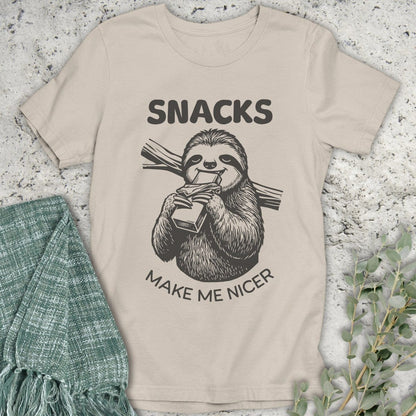 Stepping Green T-Shirt Snacks Make Me Nicer T-Shirt