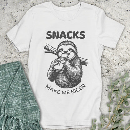 Stepping Green T-Shirt Snacks Make Me Nicer T-Shirt