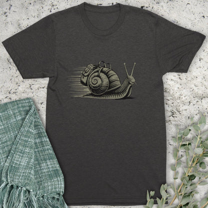 Stepping Green T-Shirt Snail on Trail Organic T-Shirt
