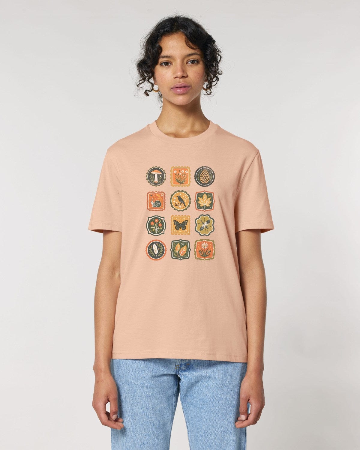 Stepping Green T-Shirt Stamp Badges T-Shirt