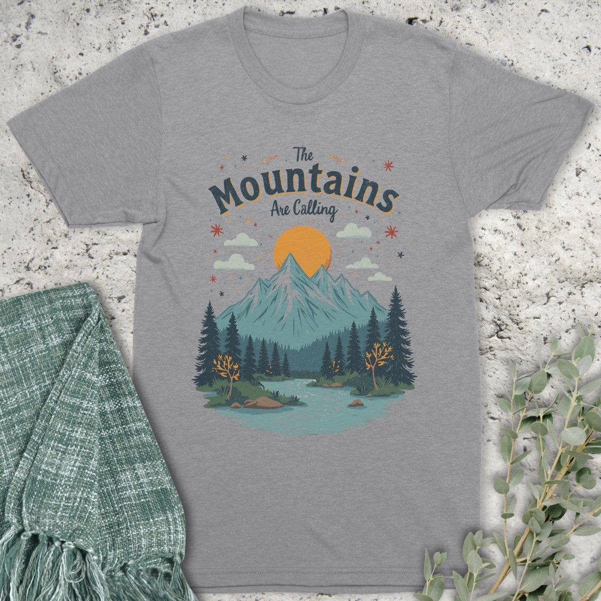 Stepping Green T-Shirt Stars Mountains Are Calling T-Shirt