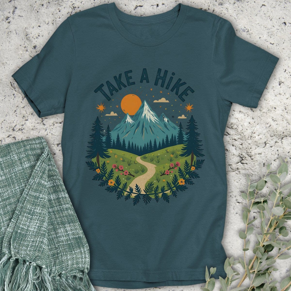 Stepping Green T-Shirt Stars Take A Hike Organic T-Shirt