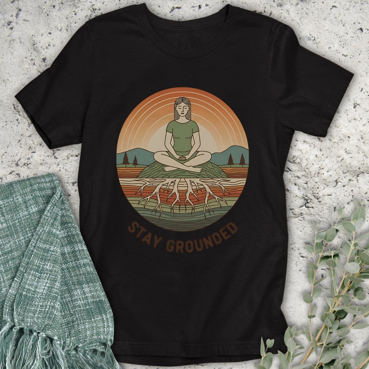 Stepping Green T-Shirt Stay Grounded T-Shirt